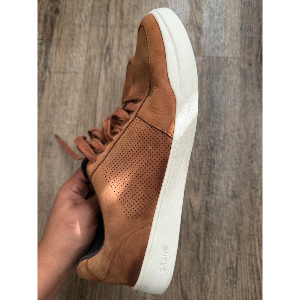 Cole Haan Grand Crosscourt Mens 12M British Tan Leather Perforated Sneakers C339